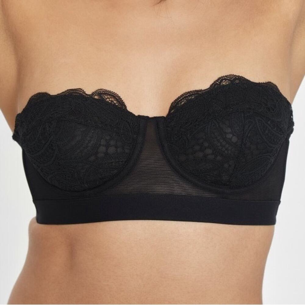 Lively Lace Strapless Bra Black 34c New‎